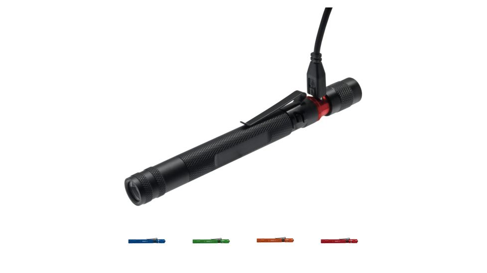 Coast HP3R Rechargeable Focusing Penlight, Black, Blue, Green, Orange, Red