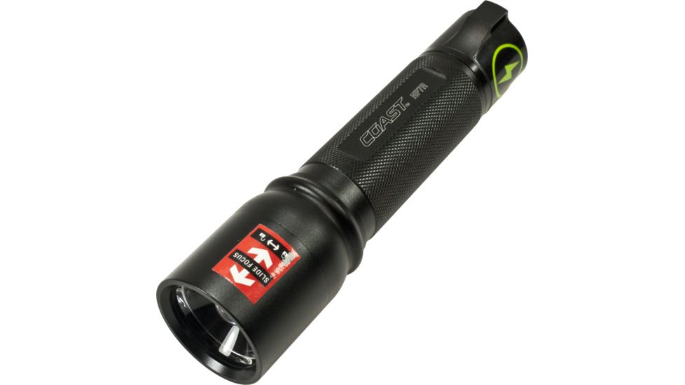 Coast HP7R Rechargeable Long Distance Focusing Flashlight, 300 Lumens, Li-Ion Pack/4 x AAA, Black 19221