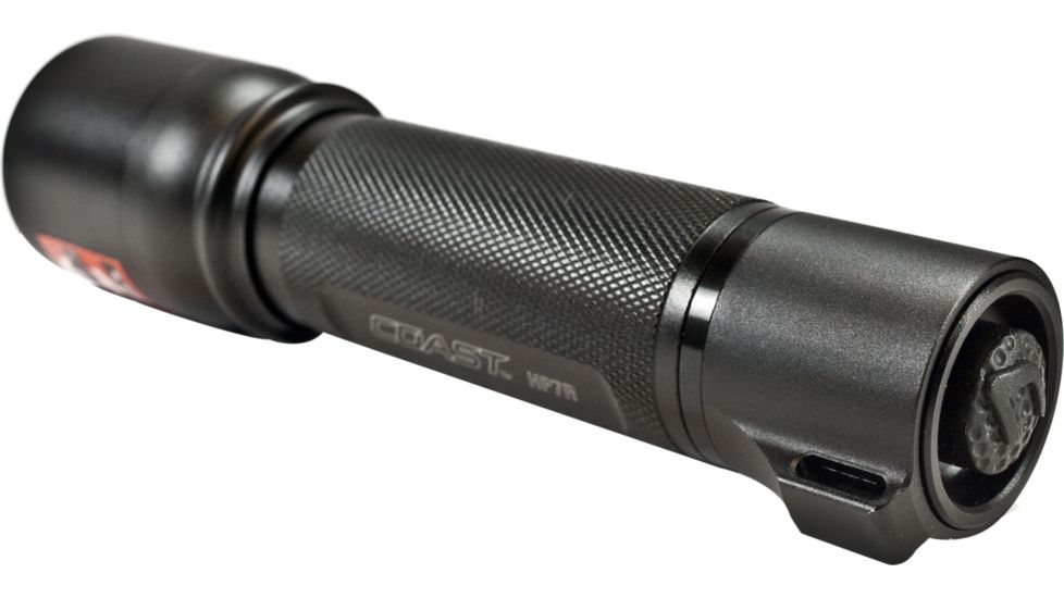 Coast HP7R Rechargeable Long Distance Focusing Flashlight, 300 Lumens, Li-Ion Pack/4 x AAA, Black 19221