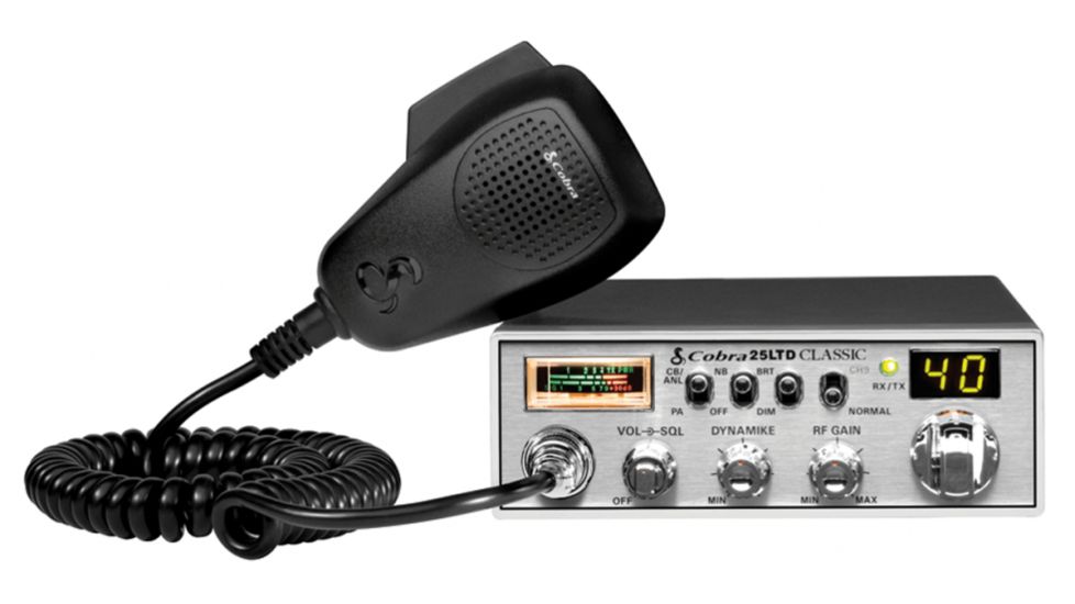 Cobra 25 w/Front Connection MIC, Black/Gray, 25LTD