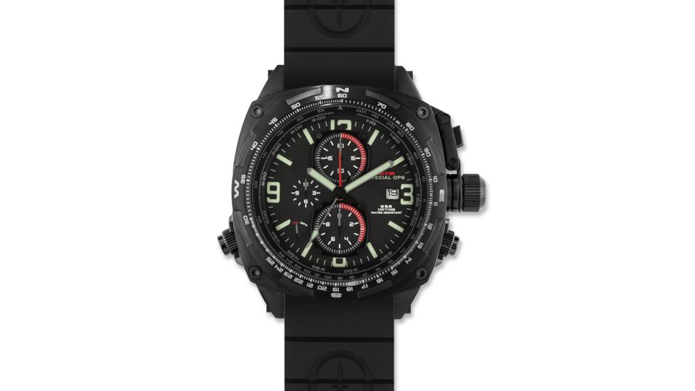 Cobra 44mm Black Titanium Case, Black Dial, Black Rubber II Band