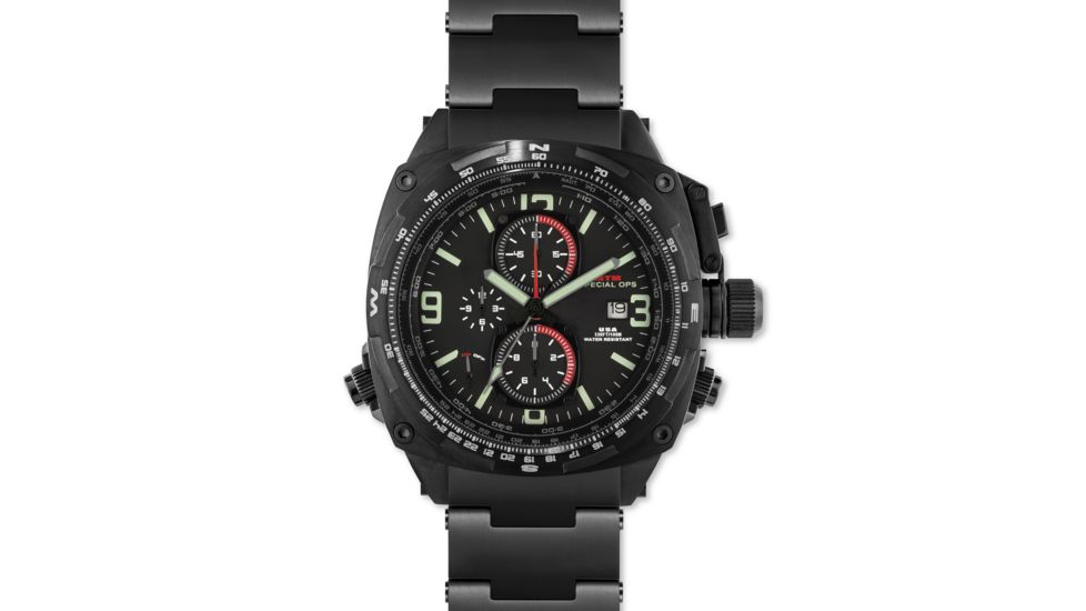 Cobra 44mm Black Titanium Case, Black Dial, Titanium Band
