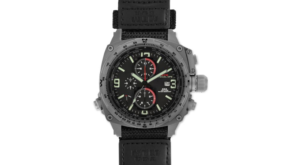 Cobra 44mm Grey Titanium Case, Black Dial, Ballistic Velcro I Band
