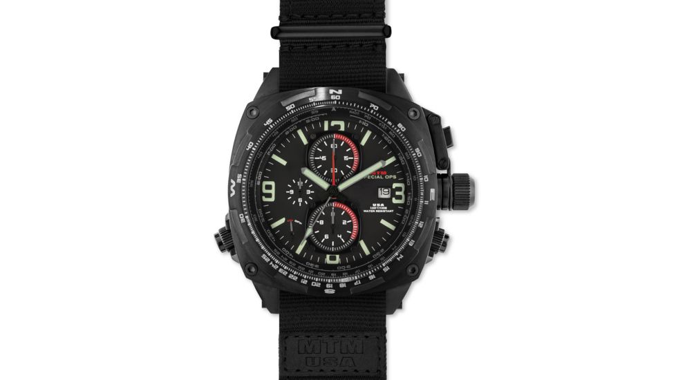 Cobra 47.5mm Black Titanium Case, Black Dial, Black Nylon Band