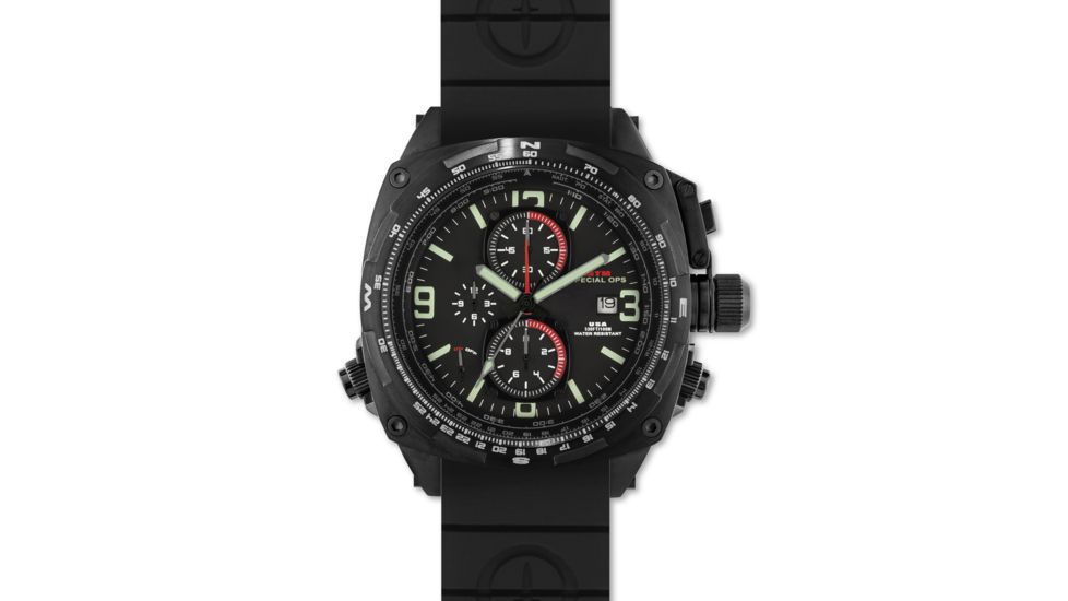 Cobra 47.5mm Black Titanium Case, Black Dial, Black Rubber II Band