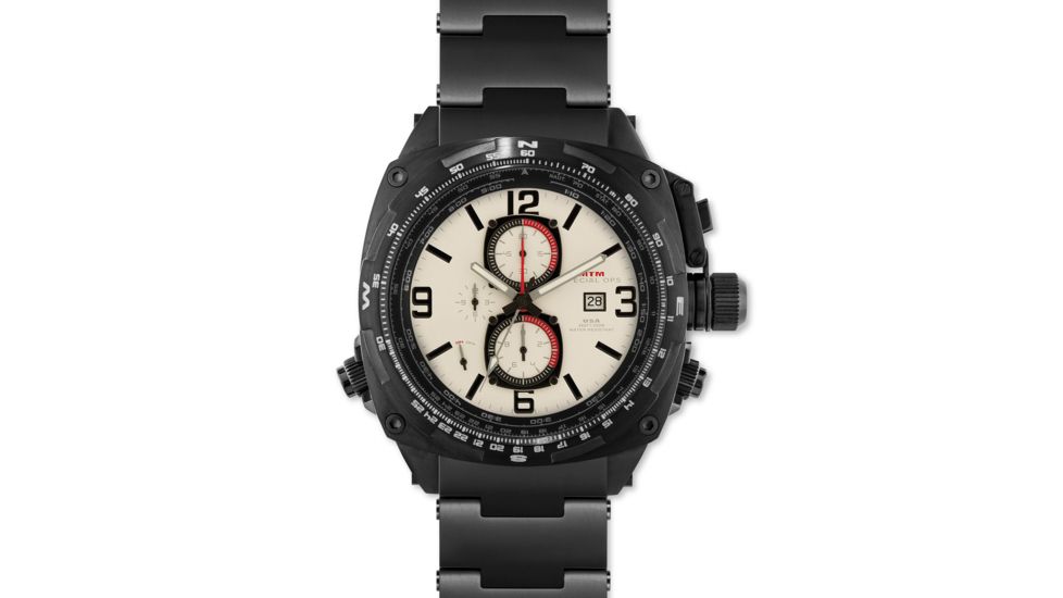 Cobra 47.5mm Black Titanium Case, Tan Dial, Titanium Band