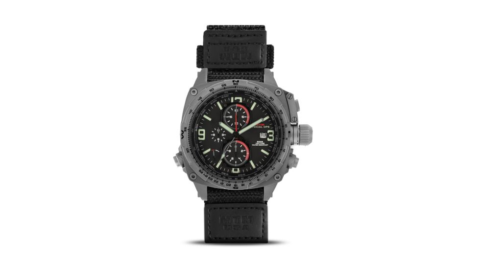 Cobra 47.5mm Grey Titanium Case, Black Dial, Ballistic Velcro I Band