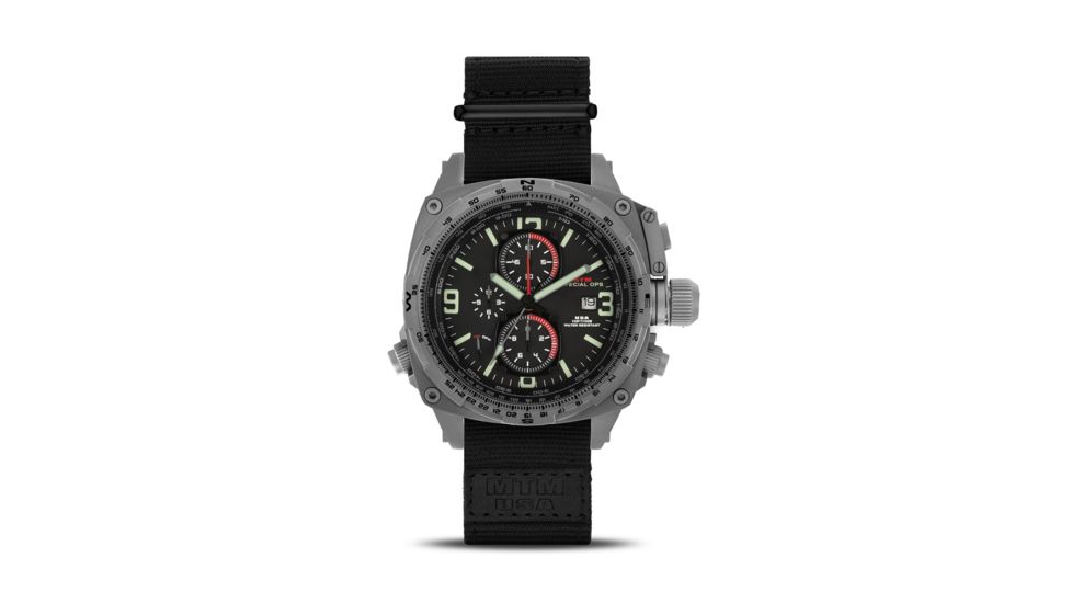 Cobra 47.5mm Grey Titanium Case, Black Dial, Black Nylon Band