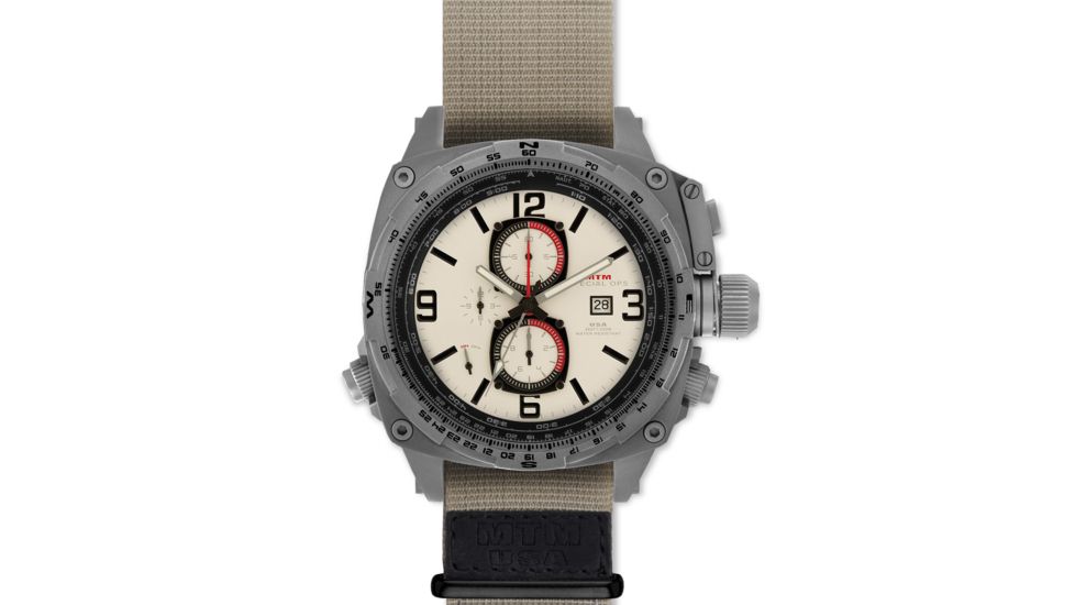Cobra 47.5mm Grey Titanium Case, Tan Dial, Nylon Tan Band