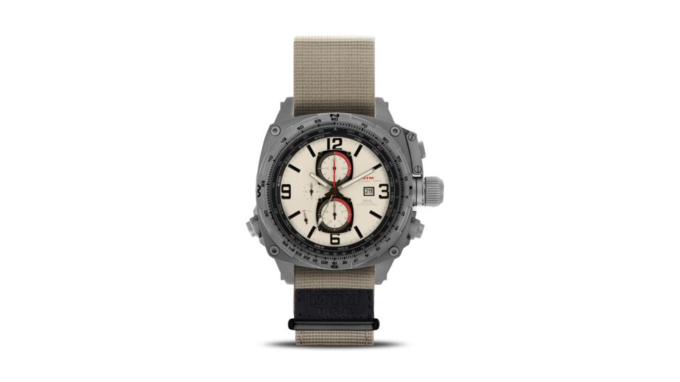 Cobra 47.5mm Grey Titanium Case, Tan Dial, Nylon Tan Band