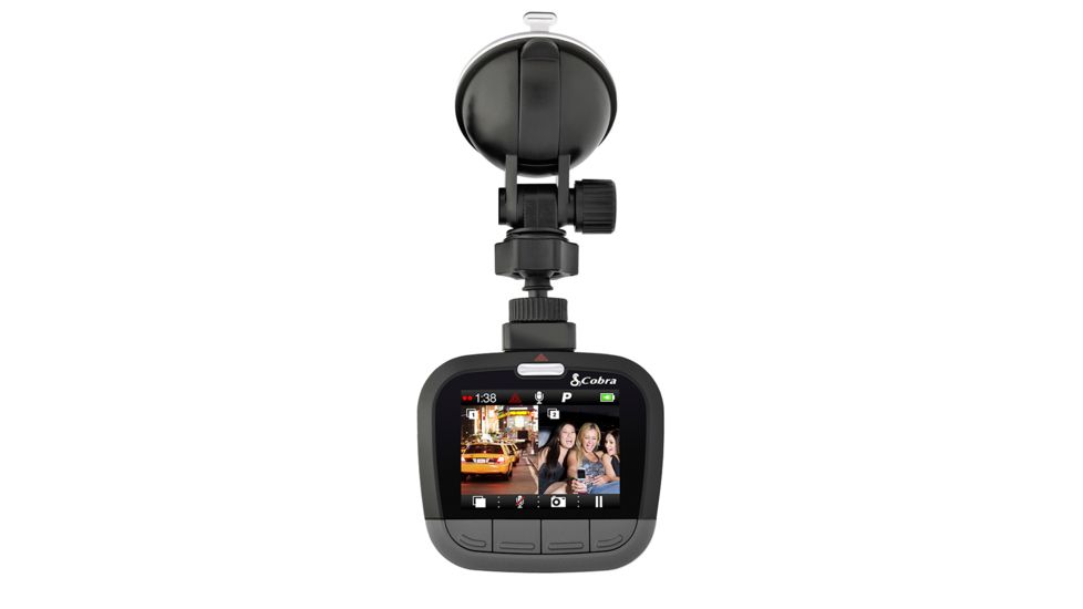 Cobra Dash Camera - Dual Channel, Black/Gray, CDR895D