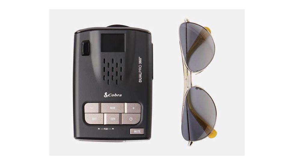 Cobra DualPro 360 Laser Radar Detector, Black Gun Metal, 0180011-1