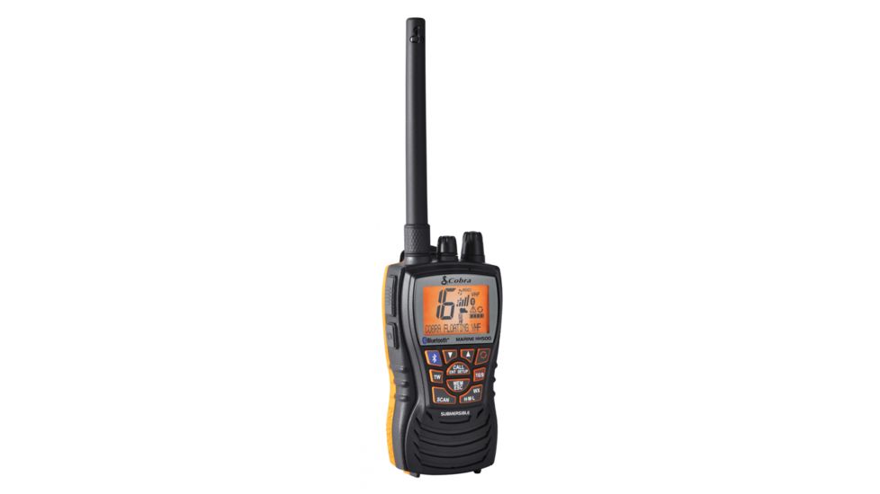 Cobra MR HH500 FLT BT6 Watt Floating VHF Radio with Bluetooth Wireless Technology &amp; Rewind-Say-Again, Black/Gray, MR HH500 FLT BT
