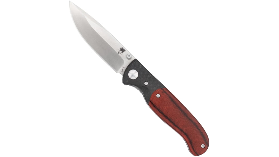CobraTec Knives Baron Folding Knife, 3.25in, 154CM, Drop Point Blade, Carbon Fiber Handle, CTBRN