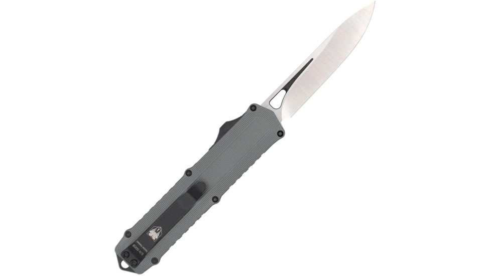 CobraTec Knives Chameleon OTF Knife, 3.25in Blade, Grey Handle, CTCAMGRYM390DNS