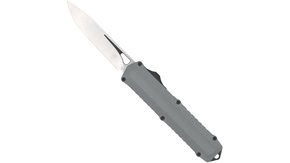 CobraTec Knives Chameleon OTF Knife, 3.25in Blade, Grey Handle, CTCAMGRYM390DNS