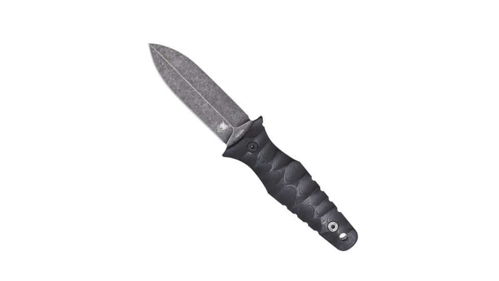 CobraTec Claymore Single Blade Fixed Blade Knife, Black Stonewash, 1410052