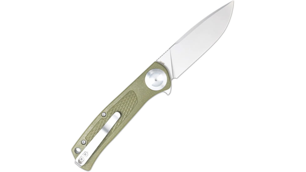CobraTec EDC Scout Grivory Button Lock Folding Knife, OD Green, 1410109