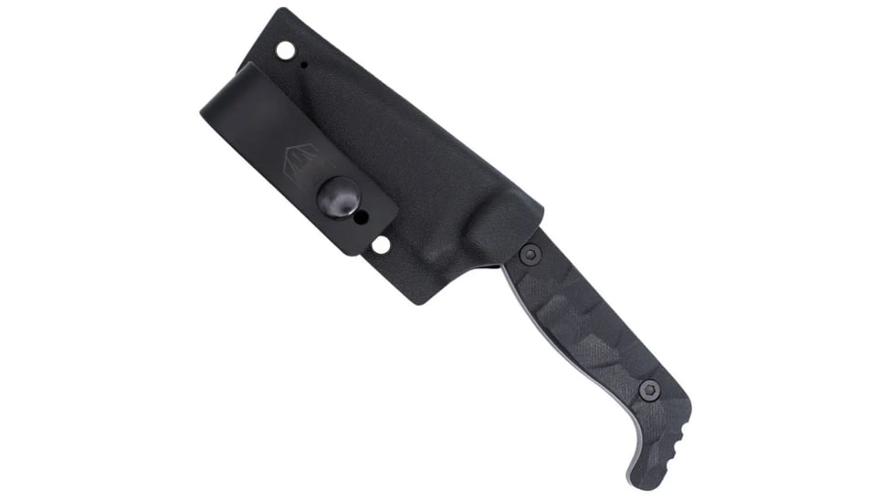 CobraTec Knives Kingpin S Fixed Blade Knife, 3.25 in, D2 Steel, Drop Point, G-10, Black Handle, CTKPSBLK