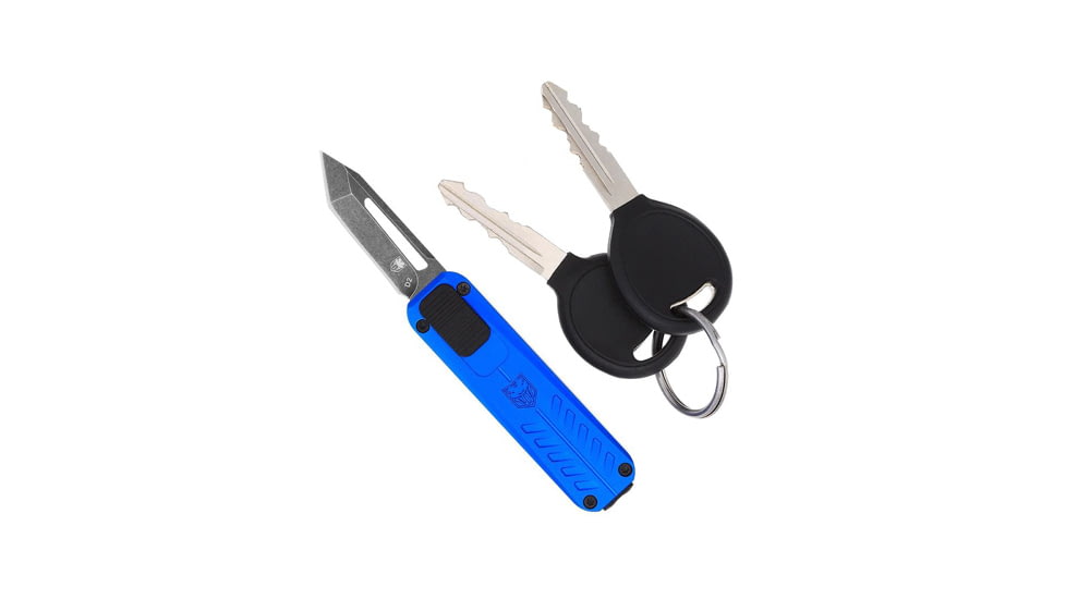 CobraTec Knives California 928SB OTF Knife, 1.75in, D2 Steel Blade, CBACALI928SBBLUTNS