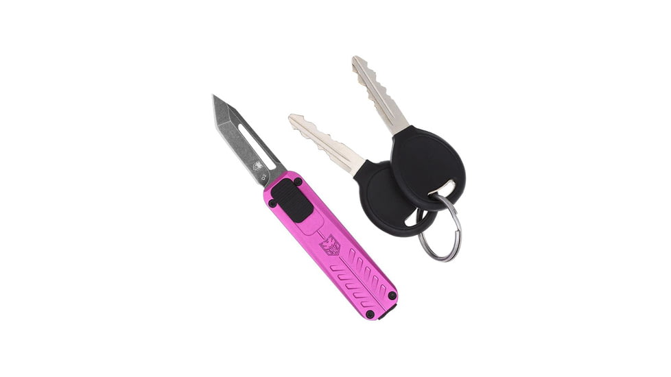 CobraTec Knives California 928SB OTF Knife, 1.75in, D2 Steel Blade, CBACALI928SBPURTNS