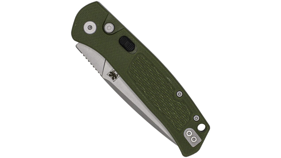 Cobratec Knives Cobratec Recon Push Button Auto 3.12 Od Green G10
