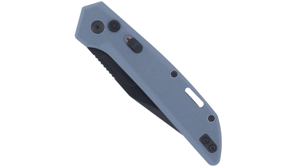 CobraTec Knives Naja Automatic Folding Knife, 3.5 in, D2 Steel, Drop Point, G-10, Slate Grey Handle, CTNAJSLGRY
