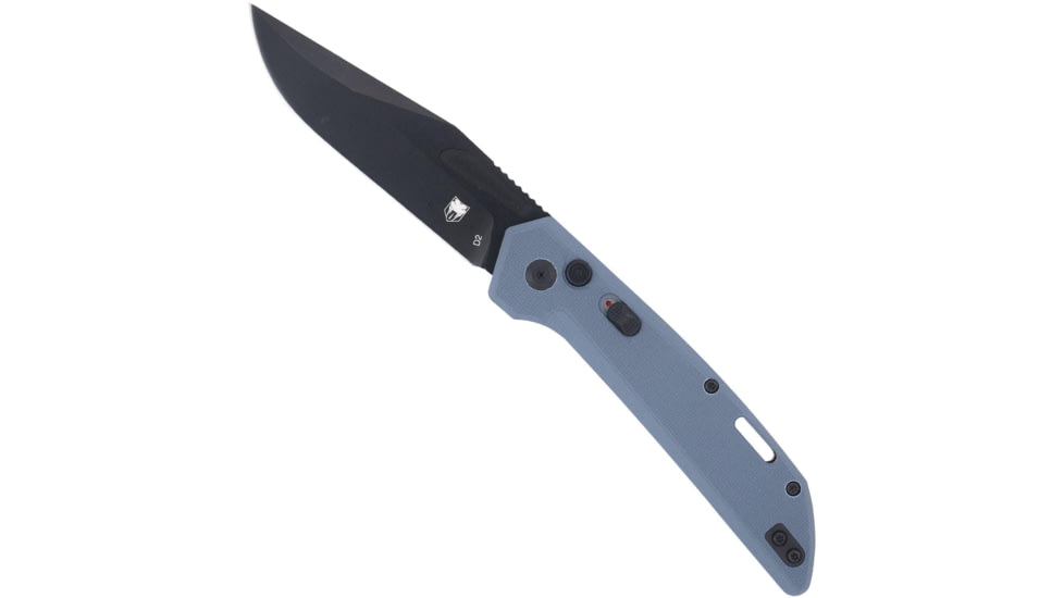CobraTec Knives Naja Automatic Folding Knife, 3.5 in, D2 Steel, Drop Point, G-10, Slate Grey Handle, CTNAJSLGRY
