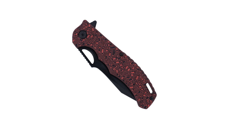 CobraTec Knives Nighthawk Folding Knife, 3.62 in, D2, G-10, Black/Red, CTNHK