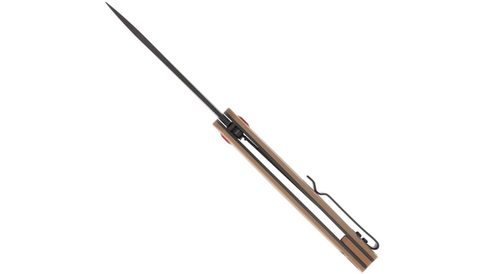 CobraTec Knives Rath Folding Knife, 3.5in, G-10, Brown, CTRATHBRN