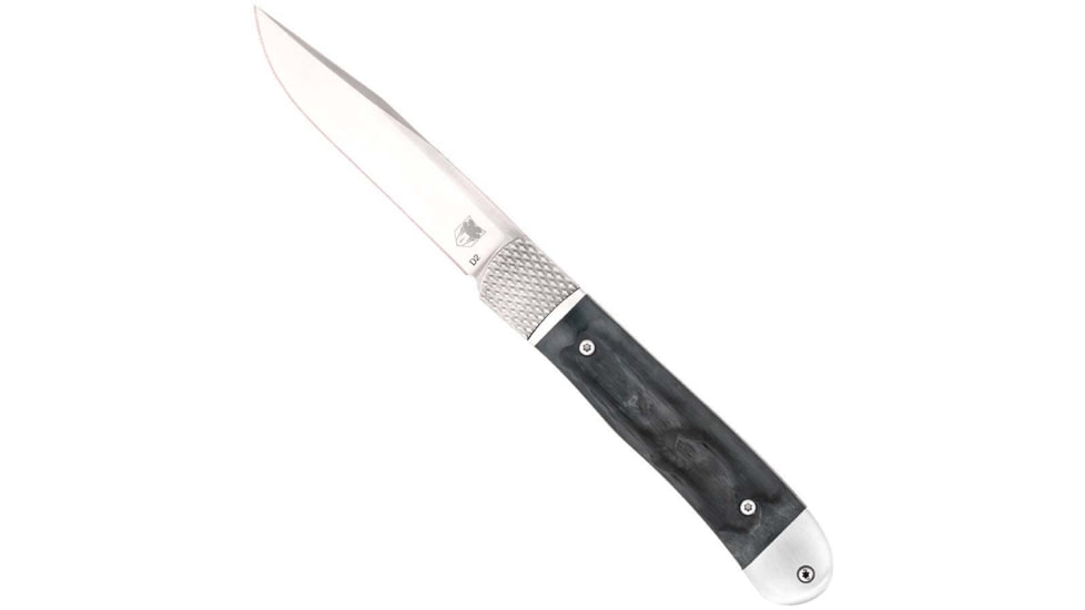 CobraTec Knives Trapper Hidden Release Folding Knive, 3.125in, Satin D2, Black Handle, CTTHRBLK