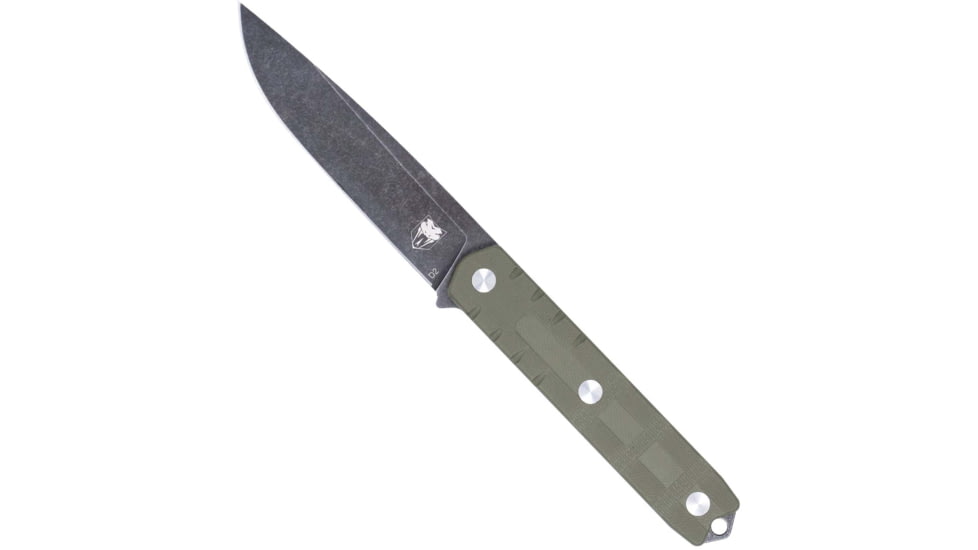 CobraTec Knives CTOWODGDNS Outdoor Warrior 4.50 Fixed Drop Point Plain Stonewas