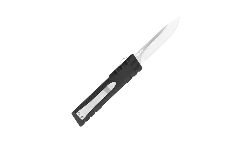 CobraTec Knives Gentlemen's Gen II OTF Knife, 2.8in, Drop Non-Serrated, Black Handle, GENT2BLKCM154DNS