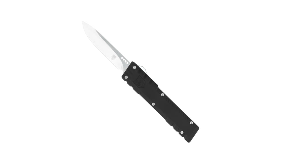 CobraTec Knives Gentlemen's Gen II OTF Knife, 2.8in, Drop Non-Serrated, Black Handle, GENT2BLKCM154DNS