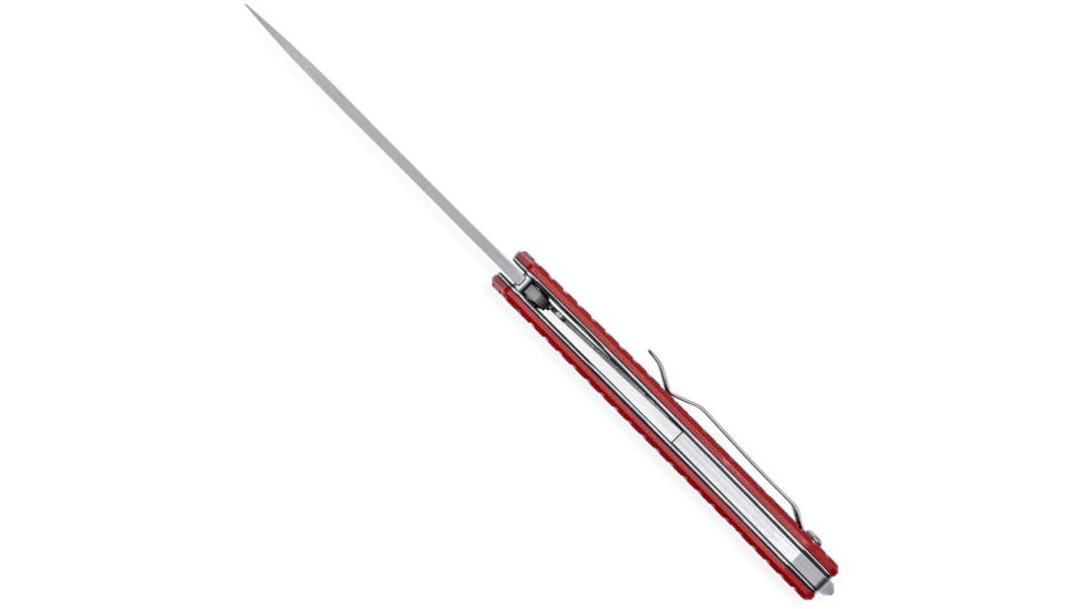 CobraTec Knives Medium Cayden Folding Knives, 3.25in, D2, Stonewashed Serrated Drop Point, Red G10 Handle, MCTCAYDENRDDS