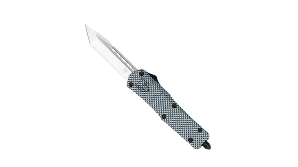 CobraTec Knives FS-3 Medium OTF Automatic Folding Knives, 3in, D2 Steel, Tanto Non-Serrated Blade, Carbon Fiber Handle, MCFFS-3TNS