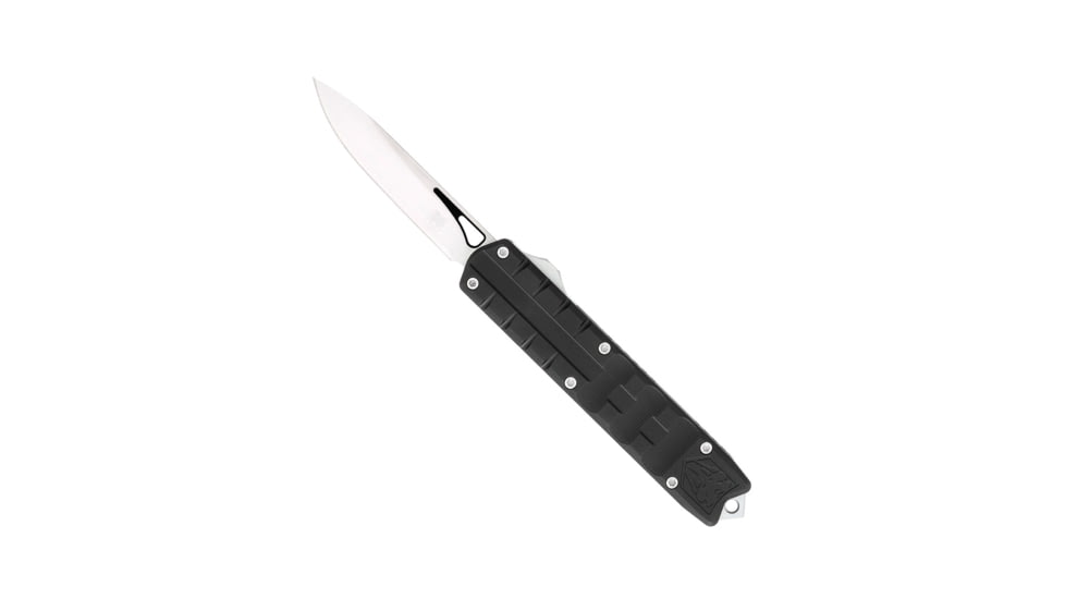 CobraTec Knives Small Enforcer OTF Knife, 2.25in, M390 Drop Non-Serrated, Black, SCTEBLKM390DNS