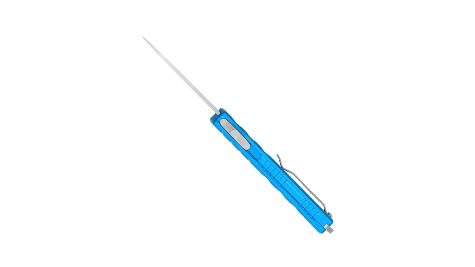 CobraTec Knives Small Enforcer OTF Knife, 2.25in, M390 Drop Non-Serrated, Blue, SCTEBLUM390DNS
