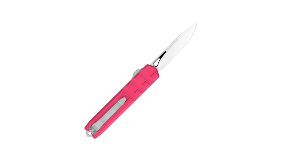 CobraTec Knives Small Enforcer OTF Knife, 2.25in, M390 Drop Non-Serrated, Red, SCTERDM390DNS
