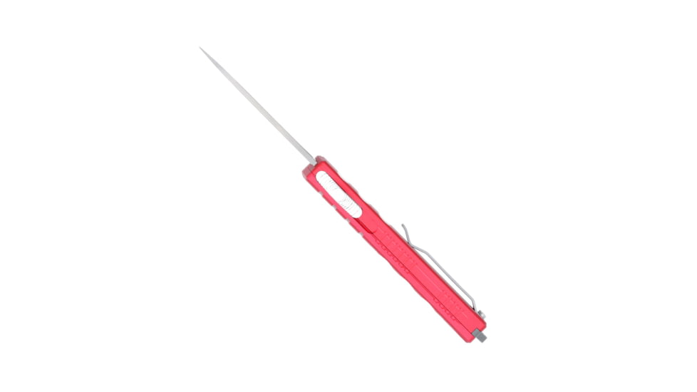 CobraTec Knives Small Enforcer OTF Knife, 2.25in, M390 Drop Non-Serrated, Red, SCTERDM390DNS