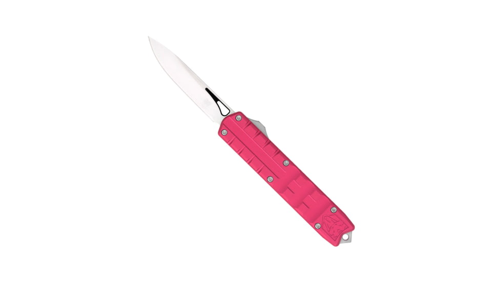 CobraTec Knives Small Enforcer OTF Knife, 2.25in, M390 Drop Non-Serrated, Red, SCTERDM390DNS