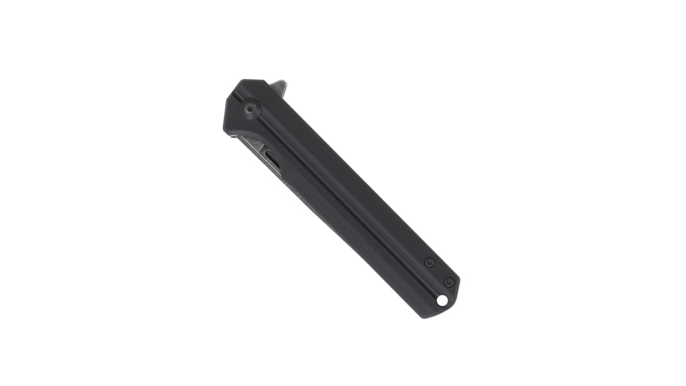 CobraTec Knives Streamline Folding Knive, 3.5in, D2 Stonewash, G-10, Black, CTBLKG10SL