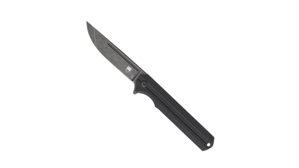 CobraTec Knives Streamline Folding Knive, 3.5in, D2 Stonewash, G-10, Black, CTBLKG10SL