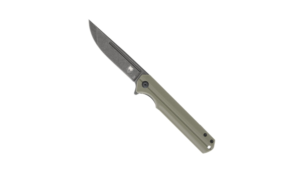 CobraTec Knives Streamline Folding Knive, 3.5in, D2 Stonewash, G-10, Od Green, CTODGG10SL