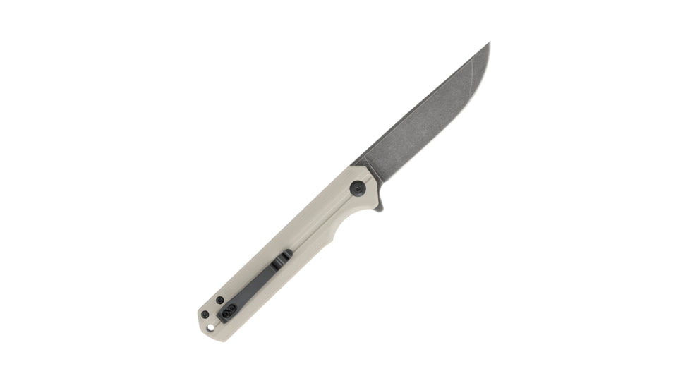 CobraTec Knives Streamline Folding Knive, 3.5in, D2 Stonewash, G-10, Tan, CTTANG10SL