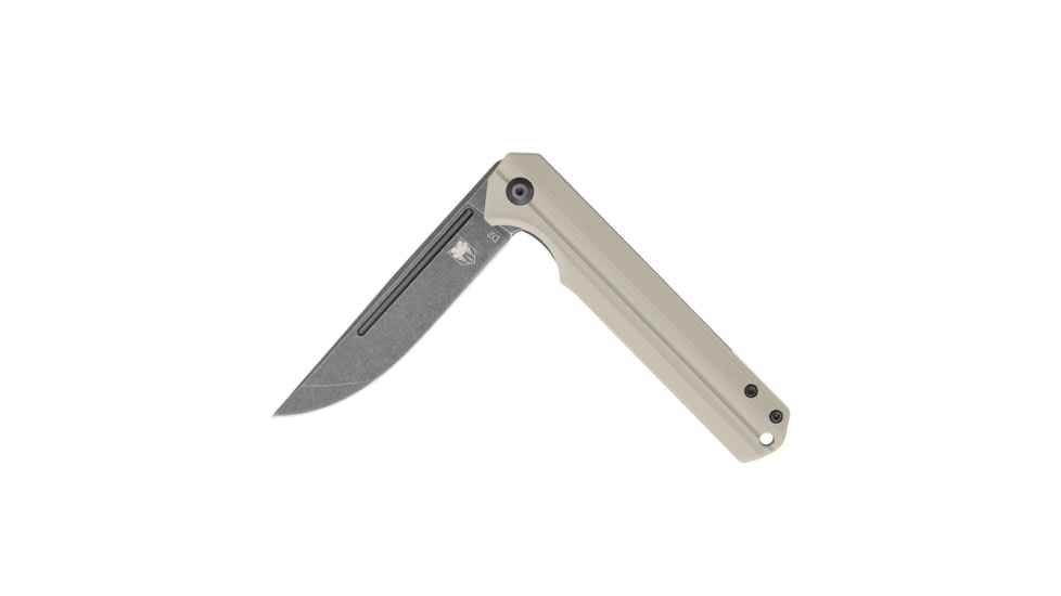 CobraTec Knives Streamline Folding Knive, 3.5in, D2 Stonewash, G-10, Tan, CTTANG10SL