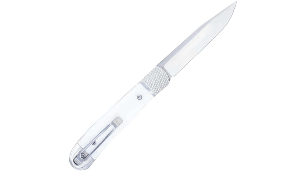 COBRATEC KNIVES TRAPPER HIDDEN REL WHITE ABALONE 154CM, CTTHRWTABA154CM