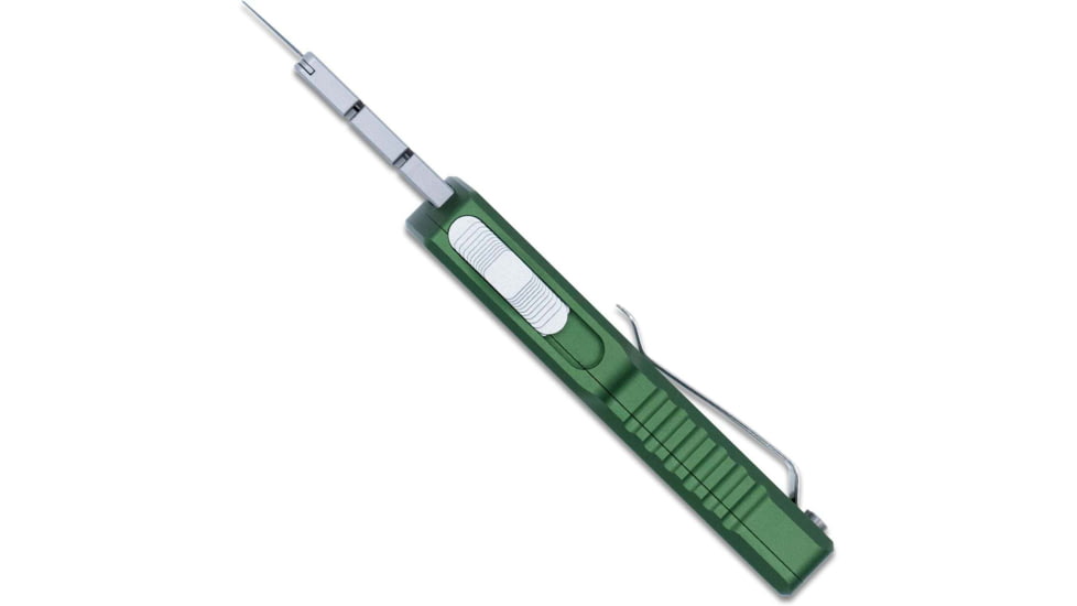 CobraTec Knives Utility OTF Plain Aluminum Blade, 3.38 OD Green Aluminum Handle, CTOTFUTODG