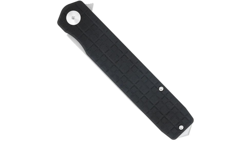 CobraTec Knives Medium Kuzio Assisted Opening Folding Knife, 3.25 in, D2 Steel, Drop Point, G-10, Black Handle, MCTKUZIOBLKDNS