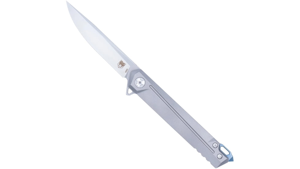CobraTec Olympian Frame Lock Titanium, Folding Knife, M389, Silver, 1410136
